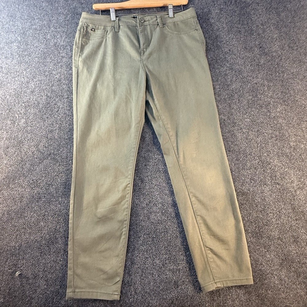 Curve Appeal Minimalist Jegging Jeans Womens 12/31 Olive Green Skinny Stretch
